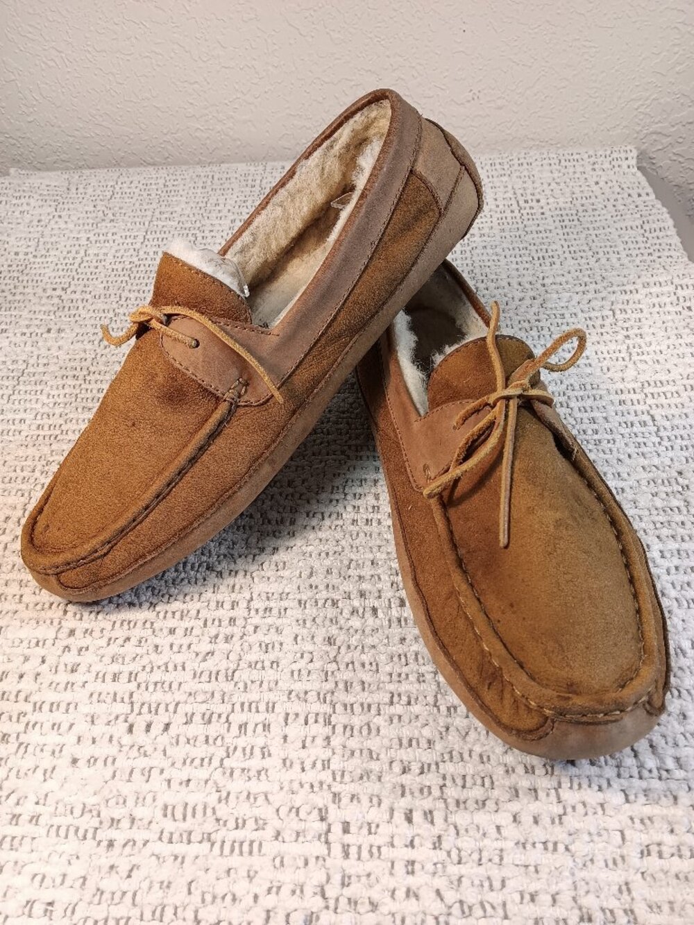 UGG Australia 'Byron' Men's Suede w/ Sheepskin Lined Slippers SN 5102 sz 12